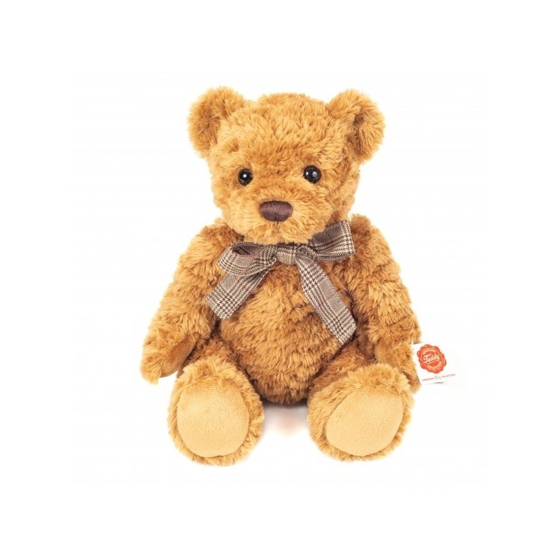 Knuffel Teddy Hazelnootbruin met Bromstem 32cm