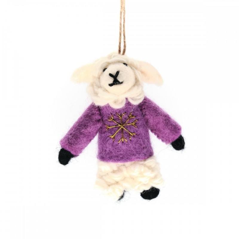 KERST Hanger Schaap met Trui Cyclaam