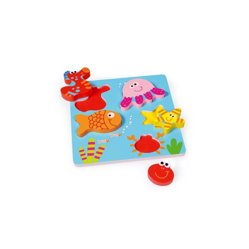 Puzzel Reliëf Zee Hout
