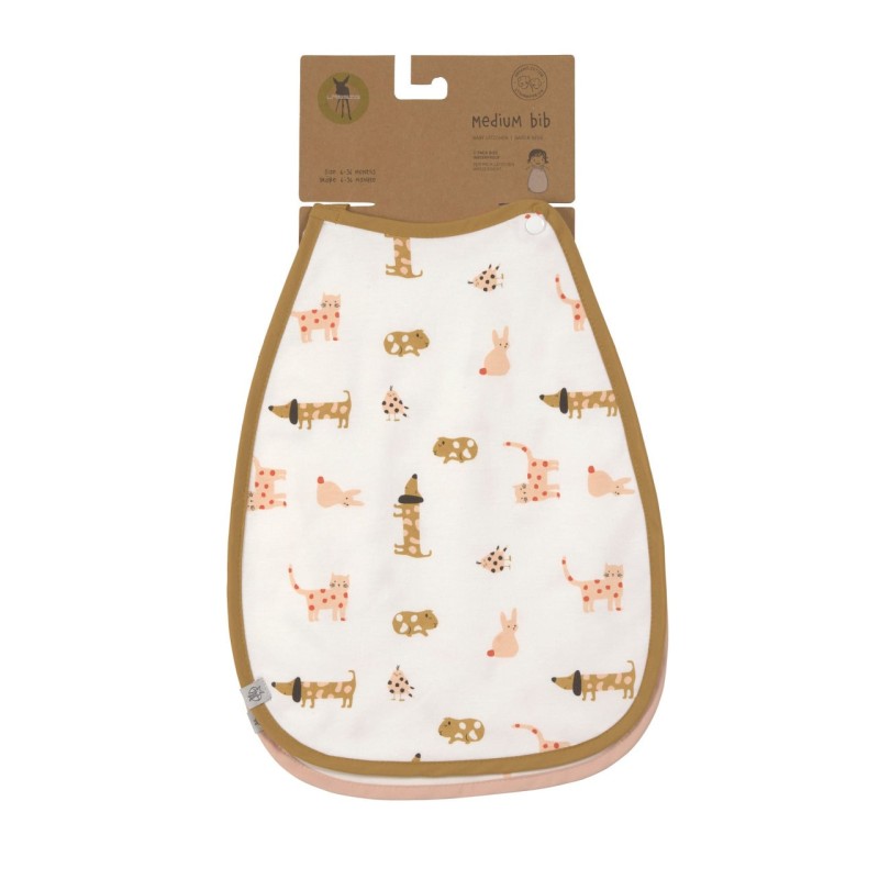 Babyslabbetje Medium Little Mateys Spicy Orange 2pcs