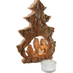 Boomschors Waxinelichtje Deco Kerst Hout