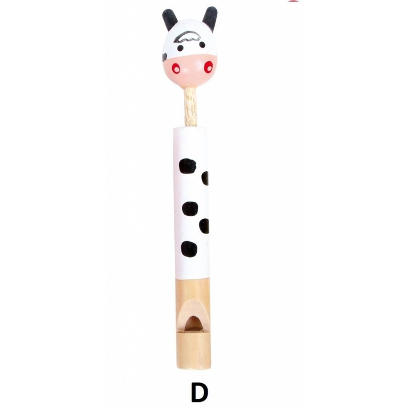 Fluit Dieren Hout  Set 6-delig
