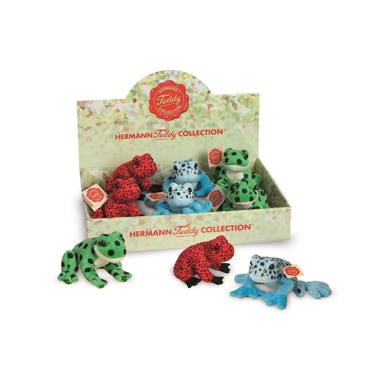 Knuffel Kikker Rood, Groen of Blauw