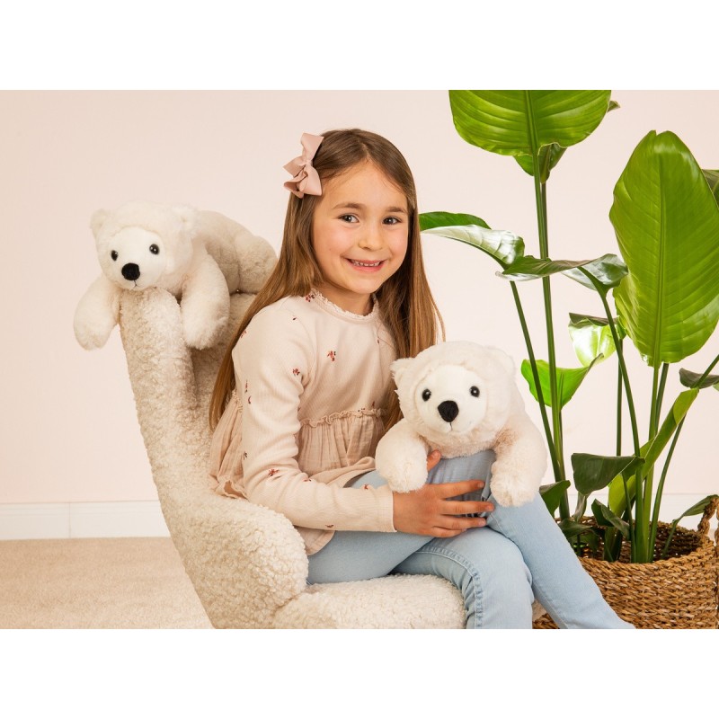 Knuffel IJsbeer Liggend 45cm